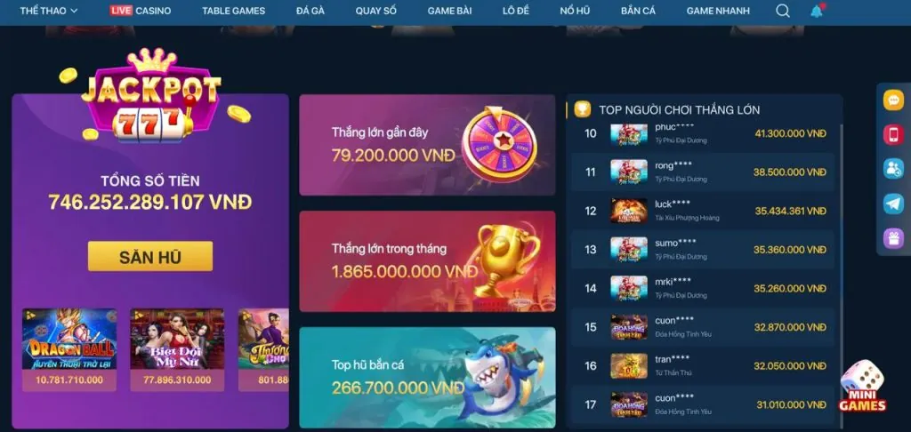 Các chương trình khuyến mãi nổ hũ 9bet win